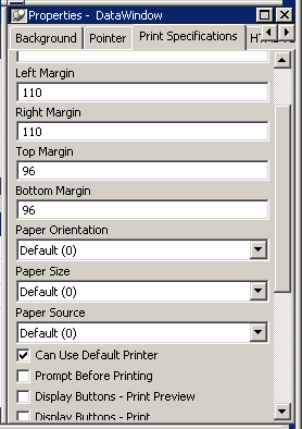 Print spec