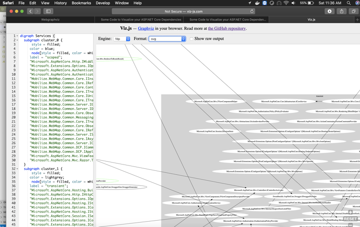 Screenshot of how to paste the graph definition