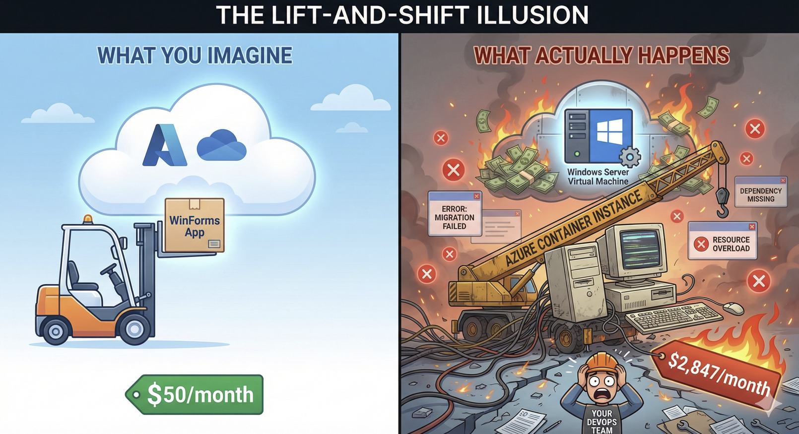 lift and shift nightmare