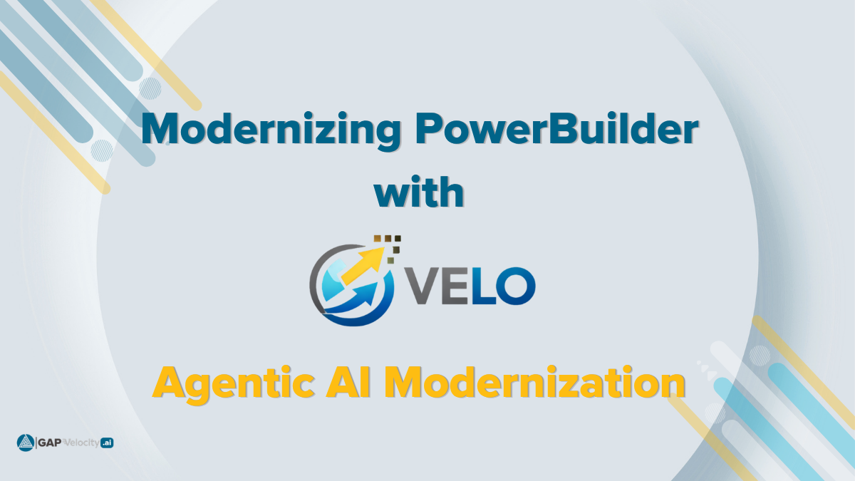 Modernizing PowerBuilder with VELO: Agentic AI Built on Microsoft Foundry