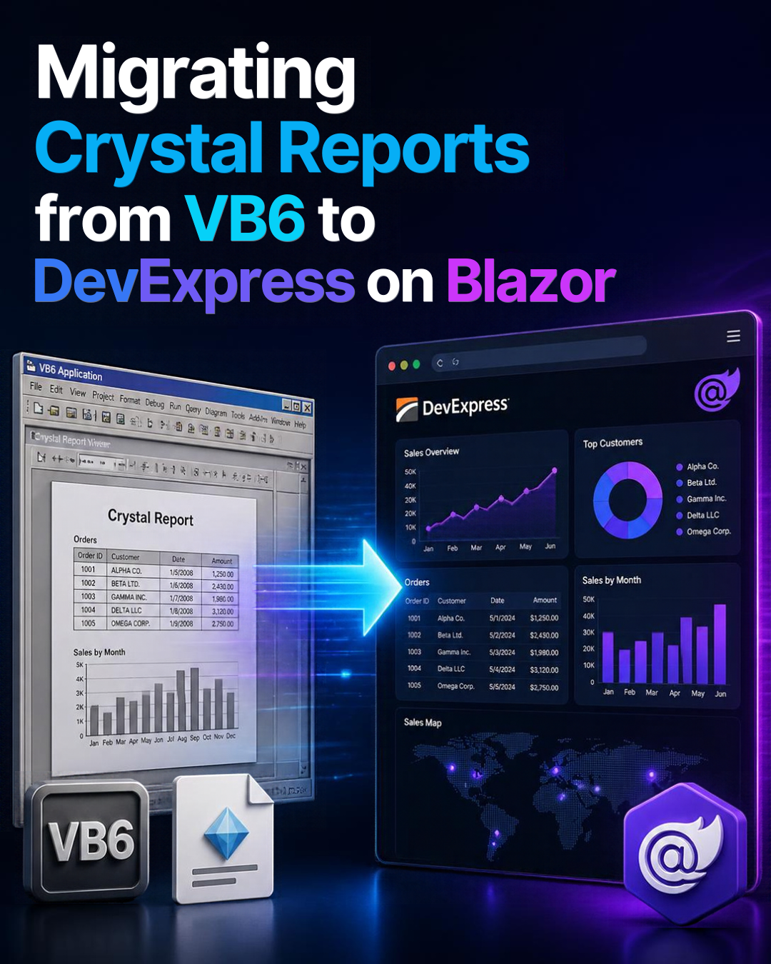 Migrating Crystal Reports from VB6 to DevExpress on Blazor