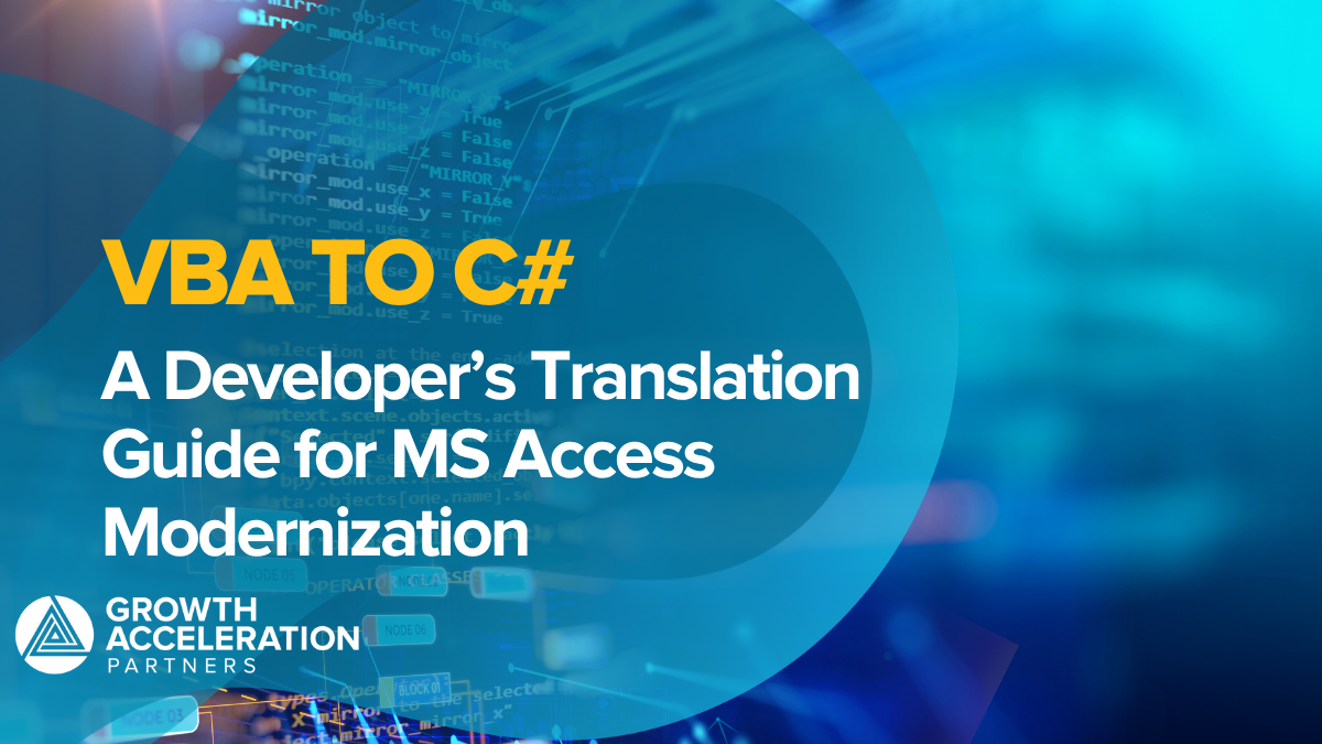 VBA to C#: A Developer's Translation Guide for Access Modernization